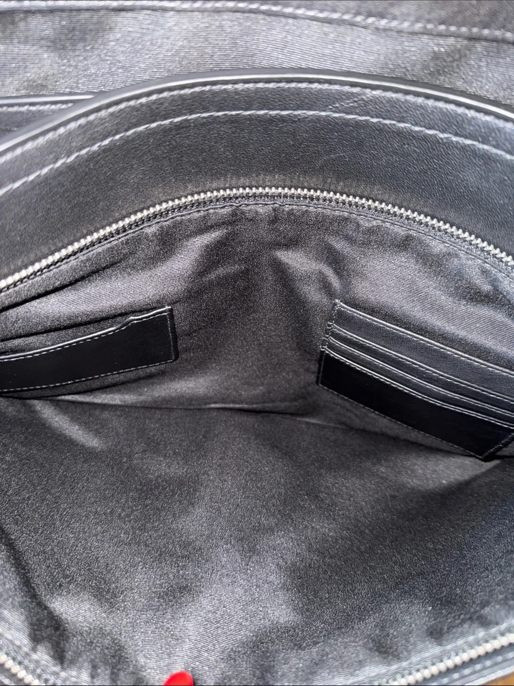 Coach (F70098) Black Leather Men’s Briefcase with Detachable Strap